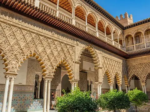 Prince's Garden inside the Royal Alcázar of Seville audio tour route