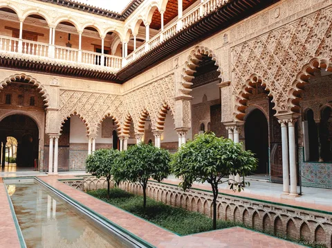 Real Alcázar Sevilla VIP vroege toegang tour, leeg paleis voor opening
