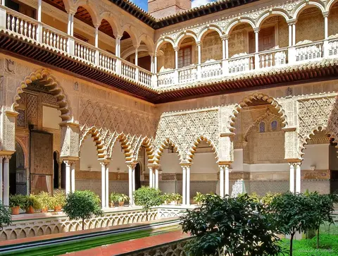 Biglietto Real Alcázar di Siviglia, cortile del palazzo mudéjar