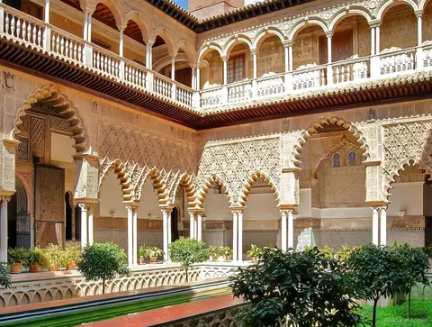 Royal Alcázar of Seville entry ticket, Mudéjar palace courtyard