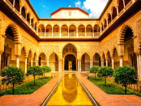 Visita guiada ao Real Alcázar de Sevilha, guia licenciado com um grupo